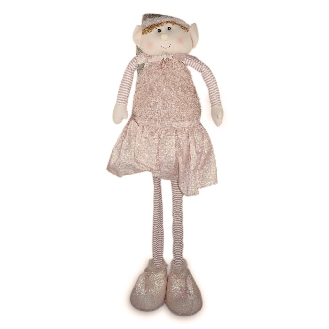 Elfe rose de Noël 383028 hauteur réglable 54 cm jusqu’à 105 cm en polyester
