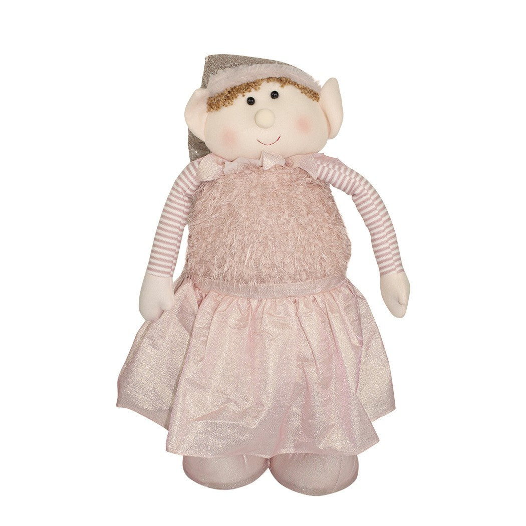Elfe rose de Noël 383028 hauteur réglable 54 cm jusqu’à 105 cm en polyester