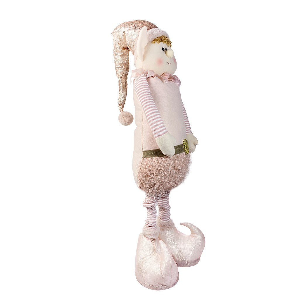Elfe rose de Noël 383028 hauteur réglable 54 cm jusqu’à 105 cm en polyester