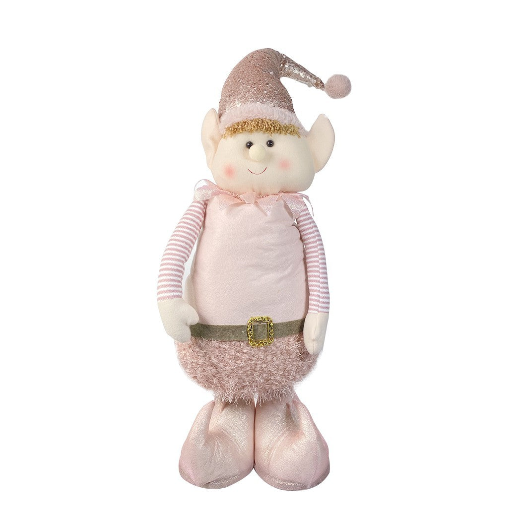Elfe rose de Noël 383028 hauteur réglable 54 cm jusqu’à 105 cm en polyester