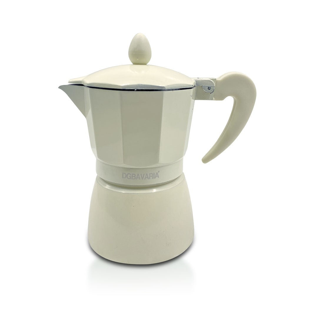 Set 3 cafetières BEIGE en aluminium art. 333025 anse soft touch 1-3-6 tasses