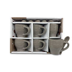 Service à café Felicia 100049 Pois coeurs céramique 6 tasses et 6 cuillères
