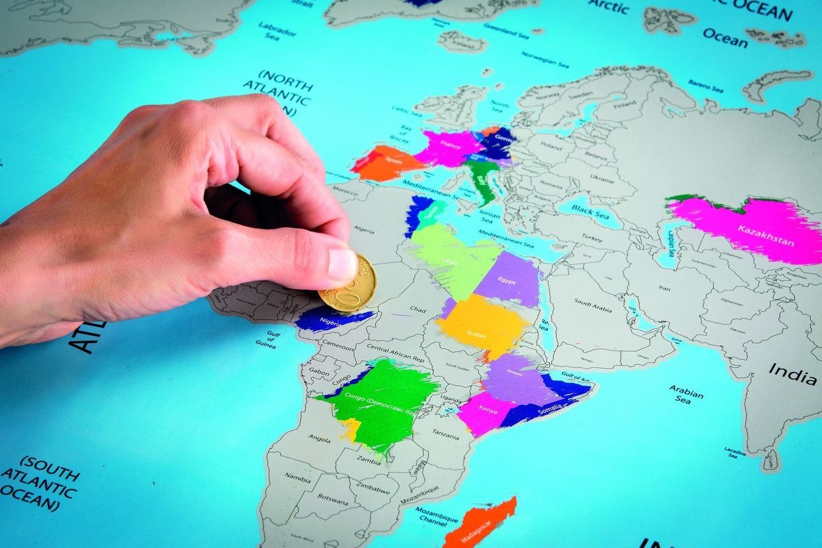 337460 Carte du monde XXL Grattez les endroits visités 88x52cm