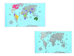 337460 Carte du monde XXL Grattez les endroits visités 88x52cm
