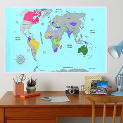 337460 Carte du monde XXL Grattez les endroits visités 88x52cm