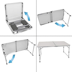 Table de pique-nique pliants et 4 tabourets AURORA repliable dans une valise