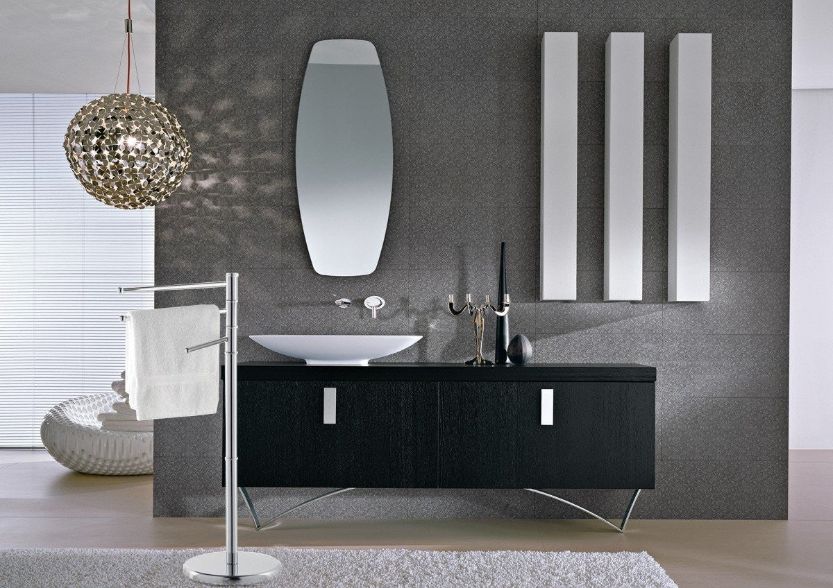 Porte-serviettes en acier inoxydable de 85cm 3 bras pivotants 726149
