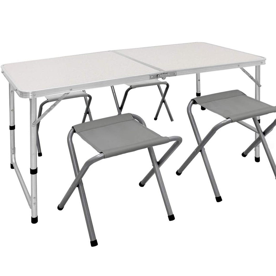 Table de pique-nique pliants et 4 tabourets AURORA repliable dans une valise
