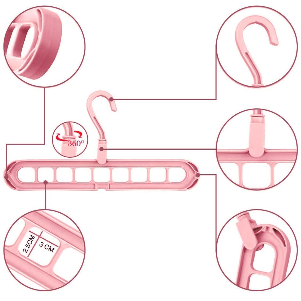 Set 2 Cintres à vêtement gain de place Magic Clothes Hanger Storage