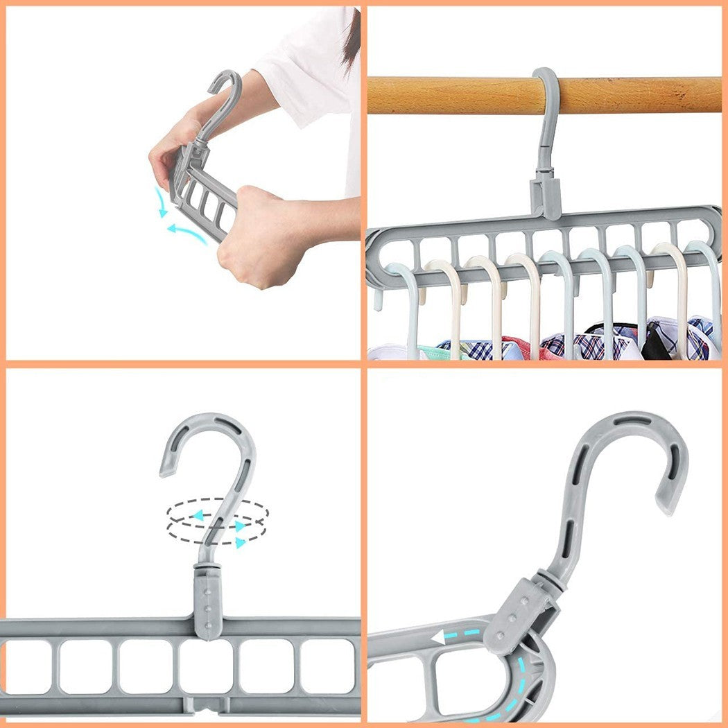 Set 2 Cintres à vêtement gain de place Magic Clothes Hanger Storage