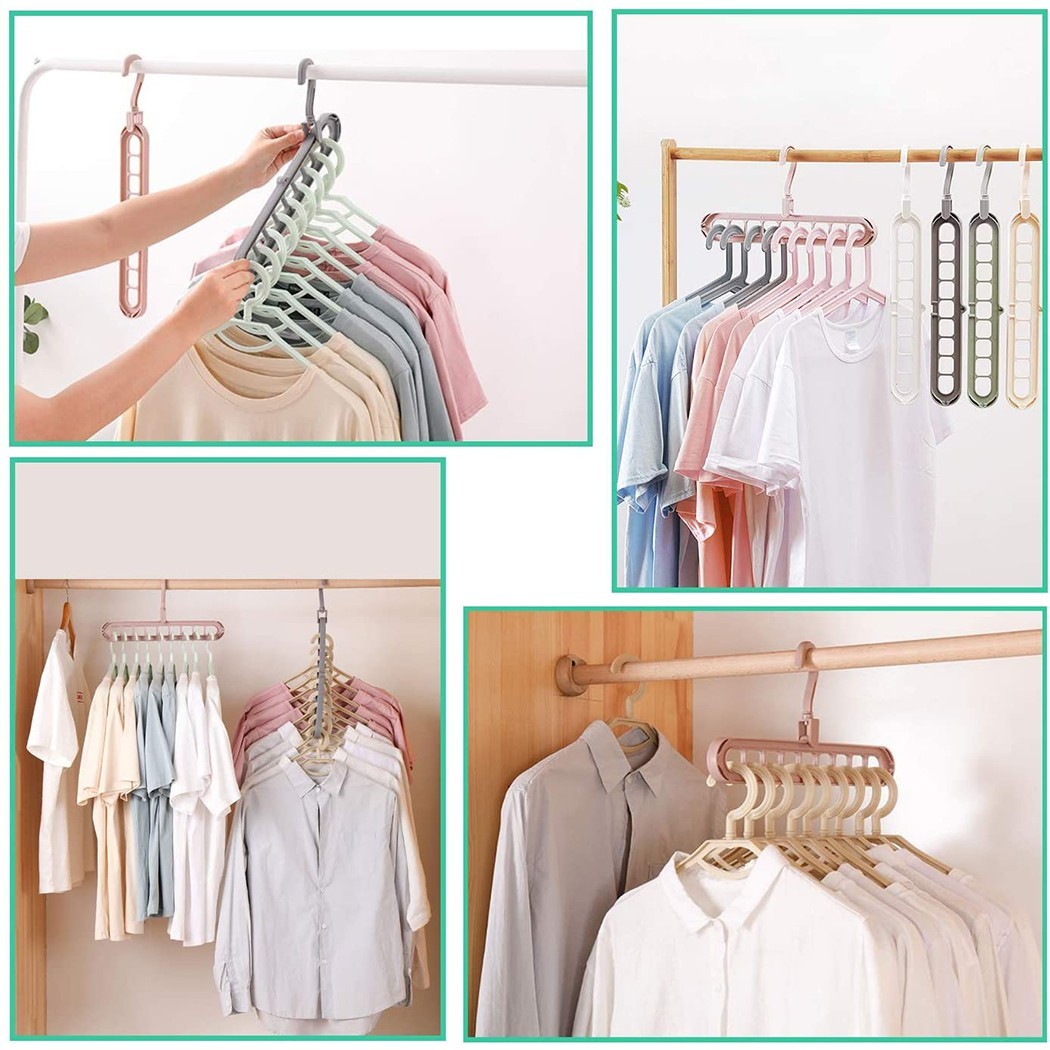 Set 2 Cintres à vêtement gain de place Magic Clothes Hanger Storage