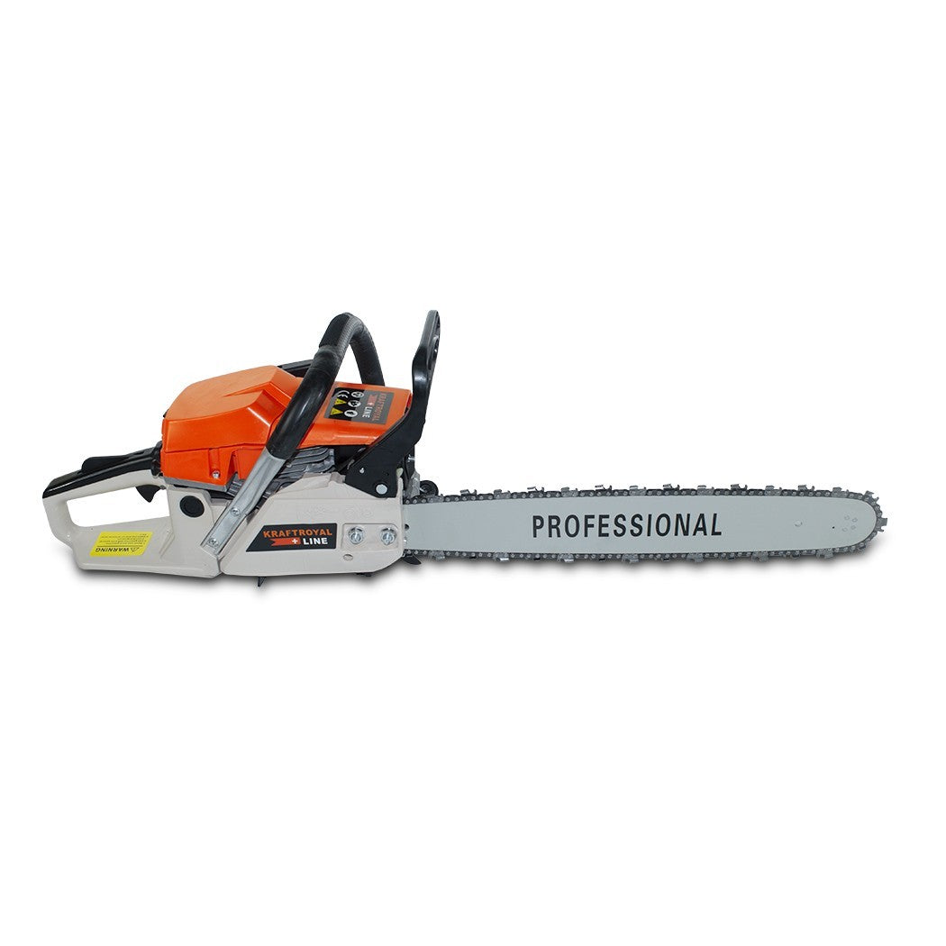 KRAFTROYAL tronçonneuse à essence 52cc avec lame de 50 cm jardinage élagage bois