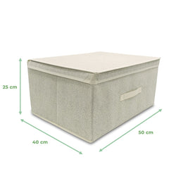 Boîte de rangement sous lit BEIGE 745017 hors saison 50x40xH25 cm