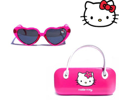 Lunette enfants avec pochette forme de cœur-Hello Kitty-protection UV KITTYPACK4