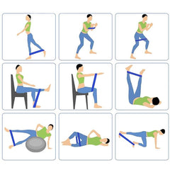 Bande de résistance en nylon art. 784040 pour entraînement fitness fesses jambes