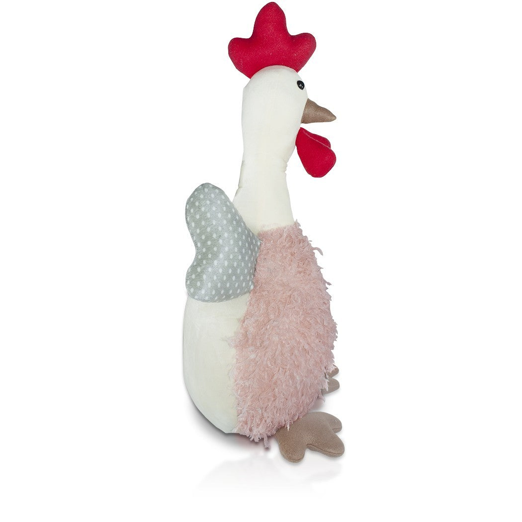 Décor de poule en peluche art. 234051 hauteur 62 cm en tissu Pâques