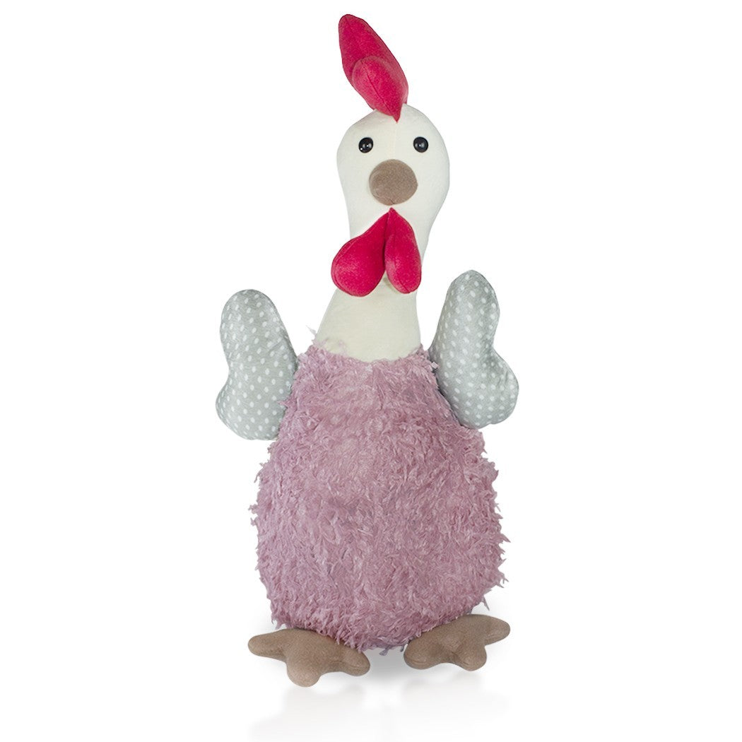 Décor de poule en peluche art. 234051 hauteur 62 cm en tissu Pâques