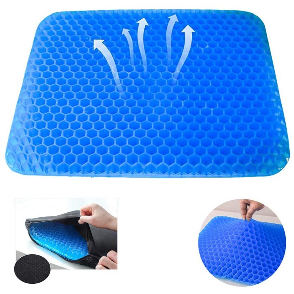 Coussin lombaire ergonomique en gel respirable 210542 pour le dos 33x30x7 cm