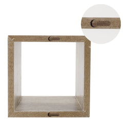 Set de 3 étagères cube en bois NATUREL 547076 avec accessoires de montage