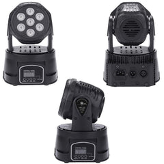 Mini-Lampe stroboscopique rotative avec 7 LED 10w multicolores 664868 RGBW 150W