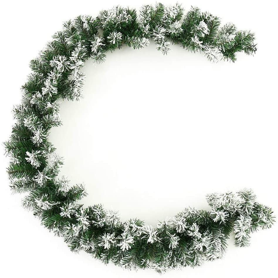 Guirlande de Noël 547874 avec 200 branches aux pointes enneigées de 270 cm