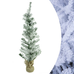 Arbre de Noël enneigé 90H Cm 309021 Avec base de jute Epicéa artificiel