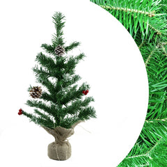 Arbre de Noël 60H Cm 309020 Avec base de jute En PVC Epicéa artificiel