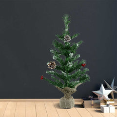 Arbre de Noël 60H Cm 309020 Avec base de jute En PVC Epicéa artificiel