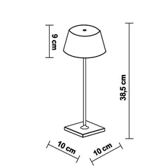 Lampe de table à led rechargeable par USB allumage contact lumière chaude H38cm
