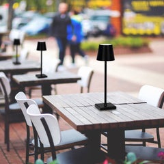 Lampe de table à led rechargeable par USB allumage contact lumière chaude H38cm
