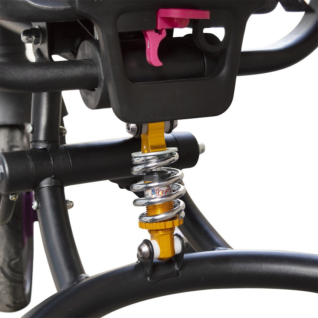 Tricycle modulaire réversible BabyGo siège en cuir lumières sons face à maman