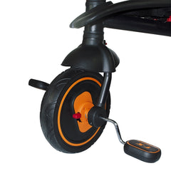 Tricycle modulaire réversible BabyGo siège en cuir lumières sons face à maman