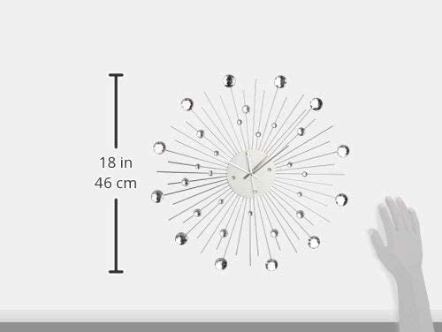 Horloge murale en métal 793165 50cm étoile de cristal Décoration maison
