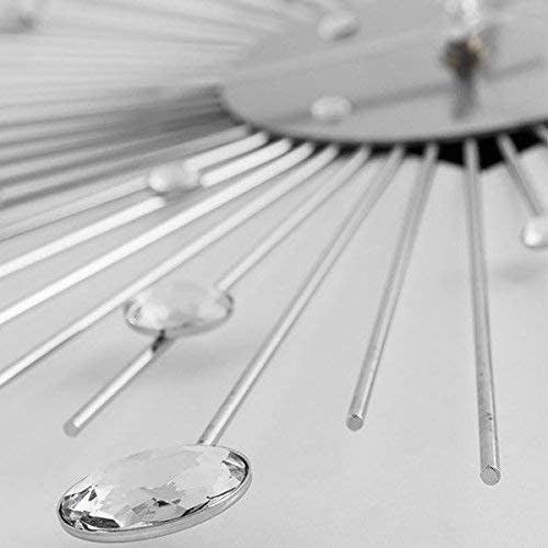 Horloge murale en métal 793165 50cm étoile de cristal Décoration maison