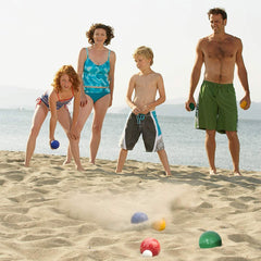Jeu de pétanque 8 boules 4 couleurs différentes en plastique 010637 boule blanc
