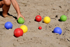 Jeu de pétanque 8 boules 4 couleurs différentes en plastique 010637 boule blanc