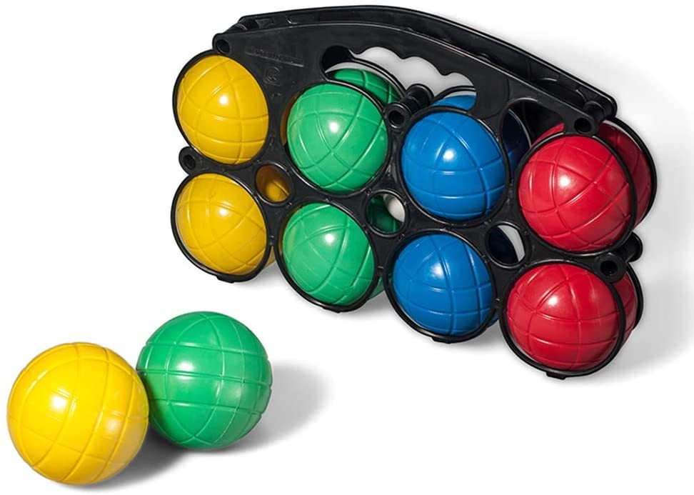 Jeu de pétanque 8 boules 4 couleurs différentes en plastique 010637 boule blanc