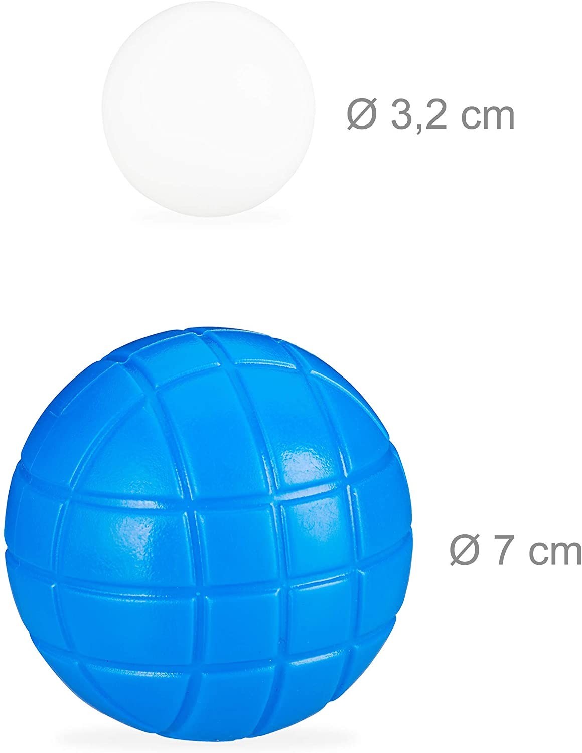 Jeu de pétanque 8 boules 4 couleurs différentes en plastique 010637 boule blanc