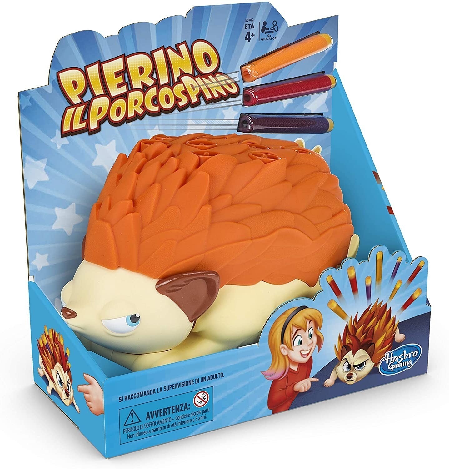 609901 Jeu de société Hasbro Pierino porc-épic avec dés et fléchettes
