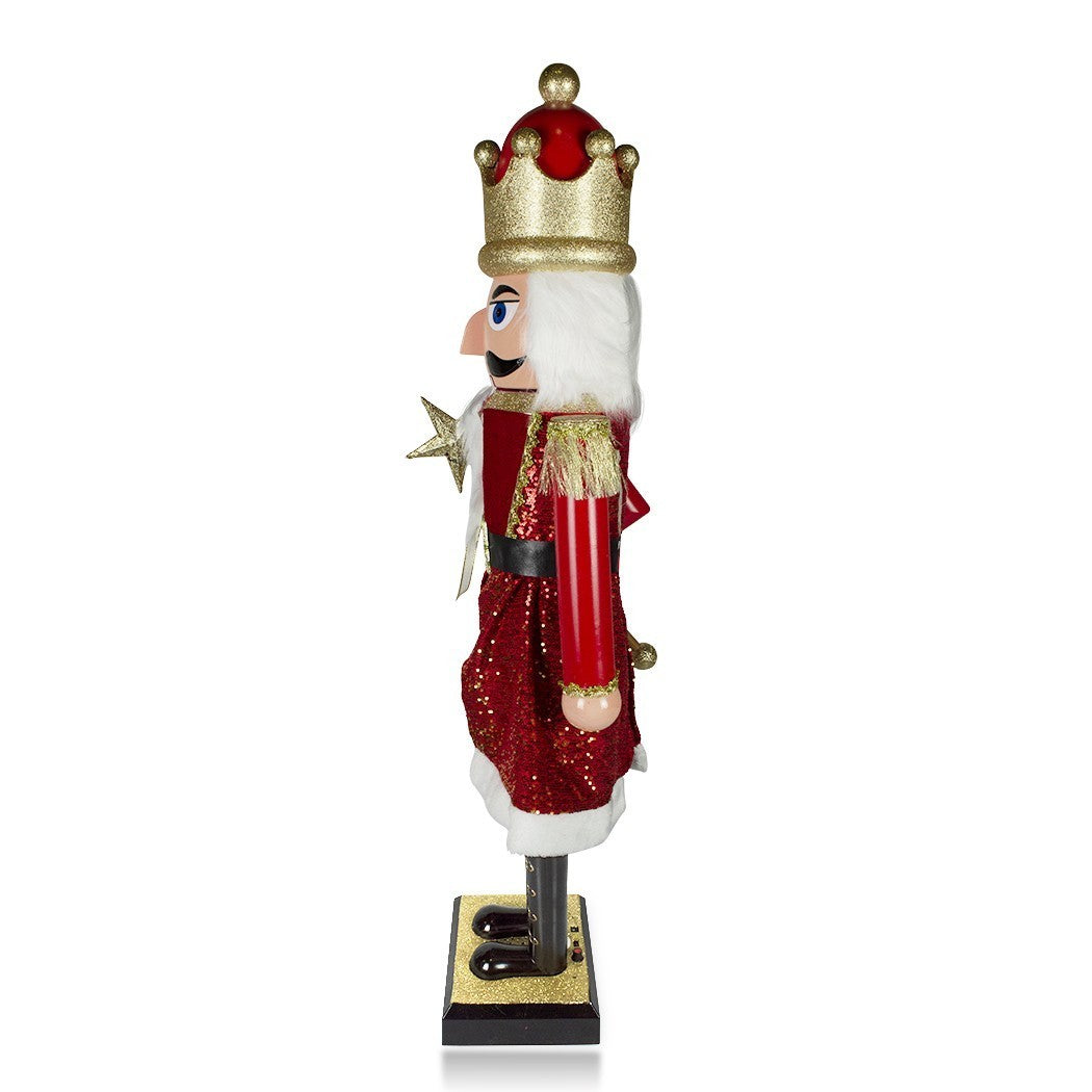 392004 Soldat casse-noisette 110cm avec musique et mouvement bois et plastique