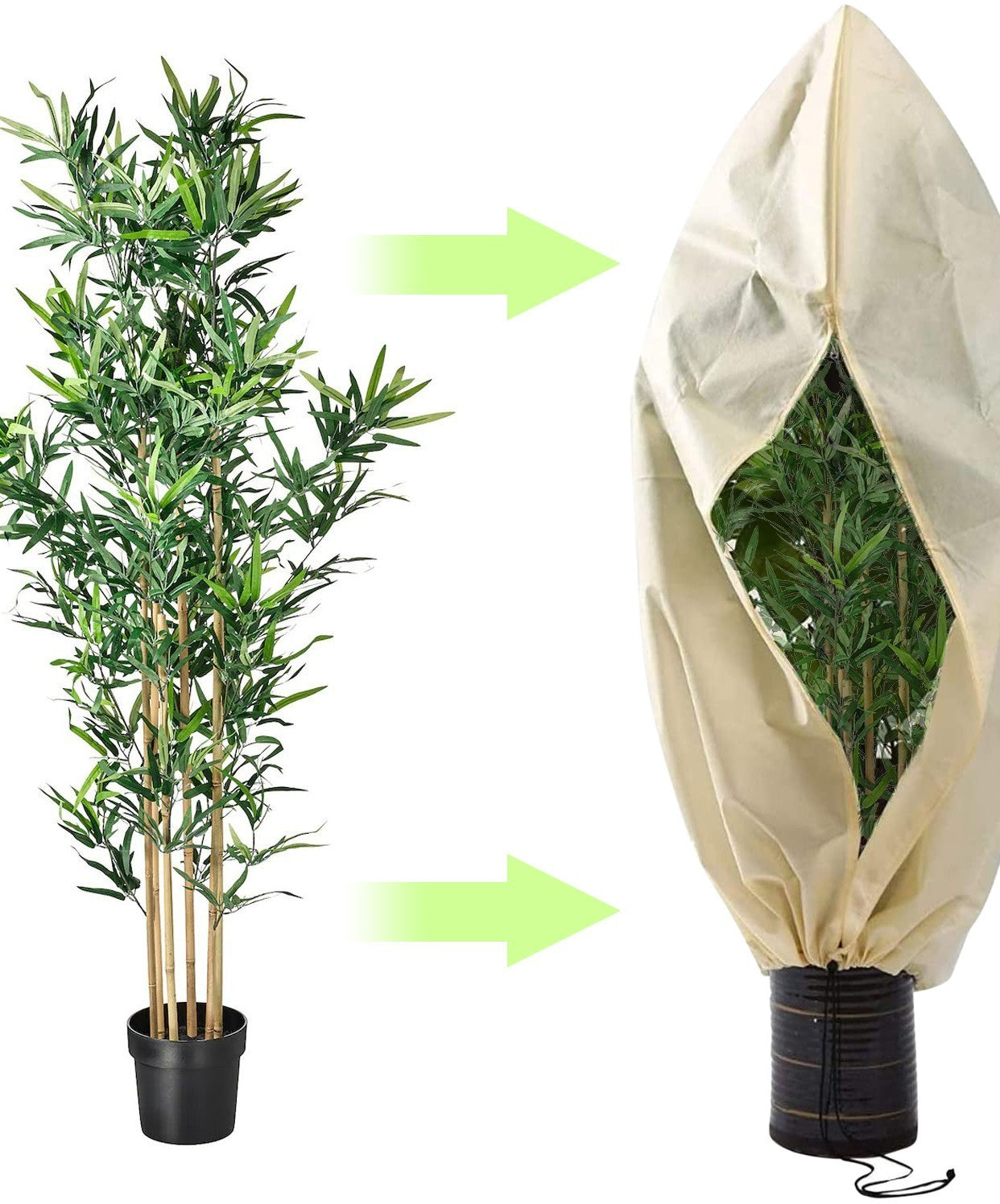 Capot de  protection anti-gel respirant pour plantes d'extérieur 120 x 180 cm