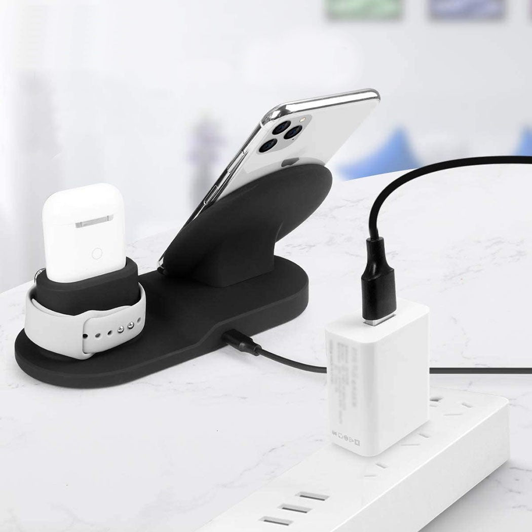 Art.000305 Socle de recharge sans fil 3 en 1 pour smartphone dock wifi 2A NOIR