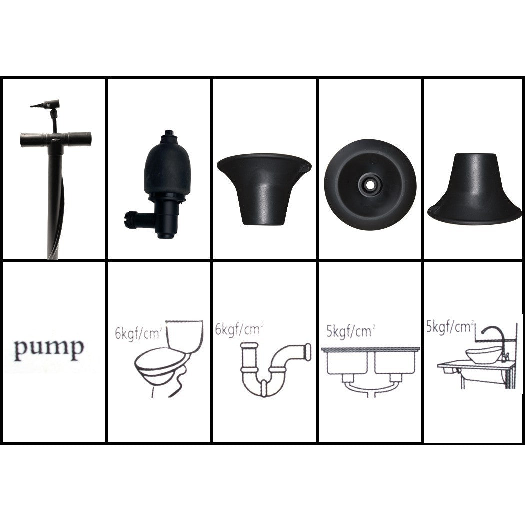 186533 3 Ventouses et gonfleur pour un nettoyage en profondeur