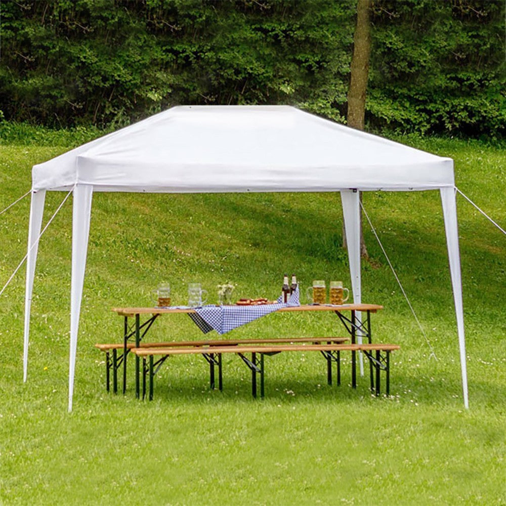 770589 Belvédère Helios tissu en polyéthylène structure en fer 3x4 mt BLANC