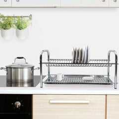 Égouttoir à vaisselle fixe en acier inoxydable 80cm avec égouttoir