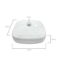 430927 Base parasol en plastique rechargeable à l'eau /sable 18LT pour jardín