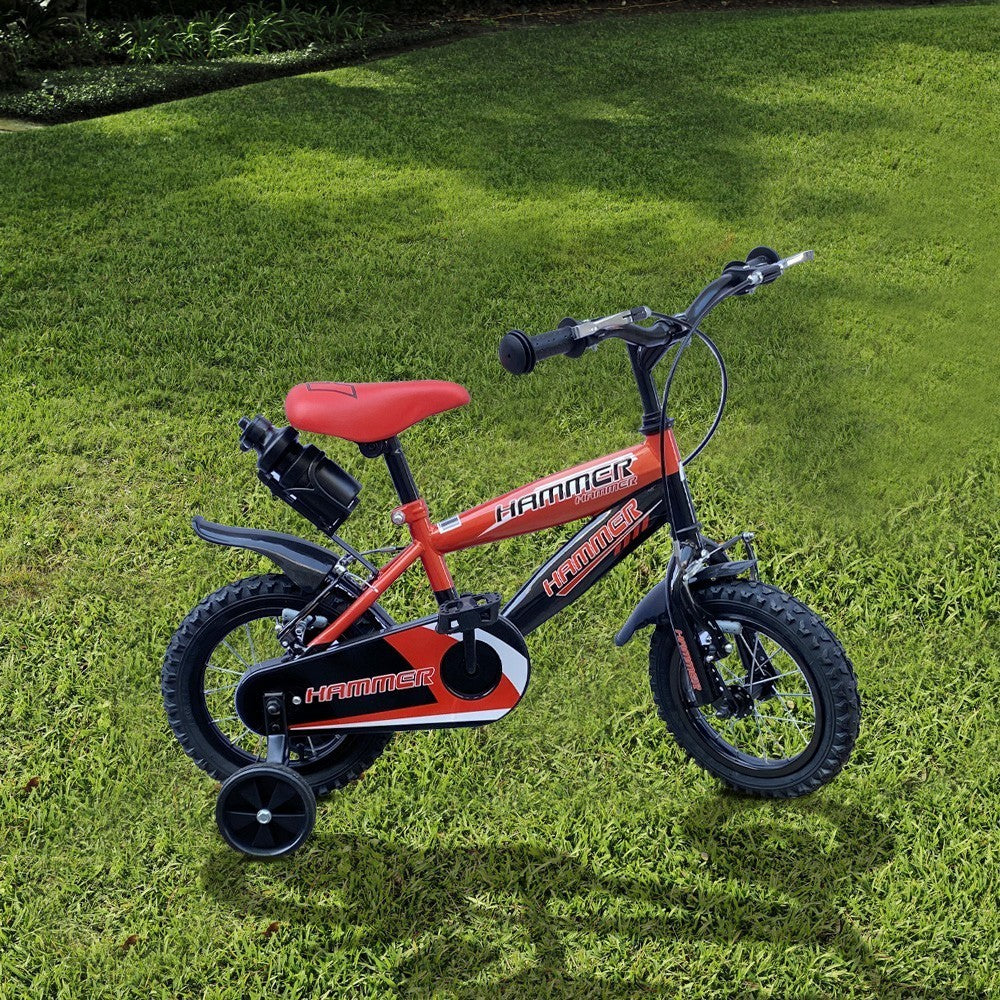 Vélo pour enfant Hammer de 12” à cadre en acier de 3 à 5 ans avec bouteille