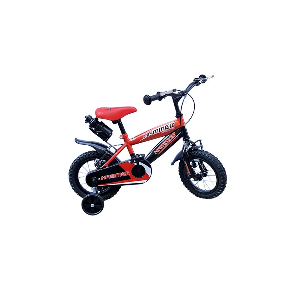 Vélo pour enfants de 5 à 7 ans à cadre en acier Hammer de 16” avec bouteille