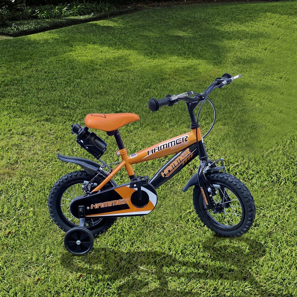 Vélo pour enfants de 5 à 7 ans à cadre en acier Hammer de 16” avec bouteille