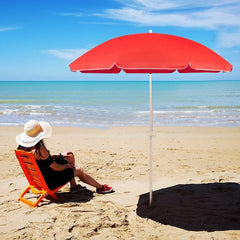 Art.253001 Parasol avec poteau central couleur unie TNT avec couvercle 180 cm
